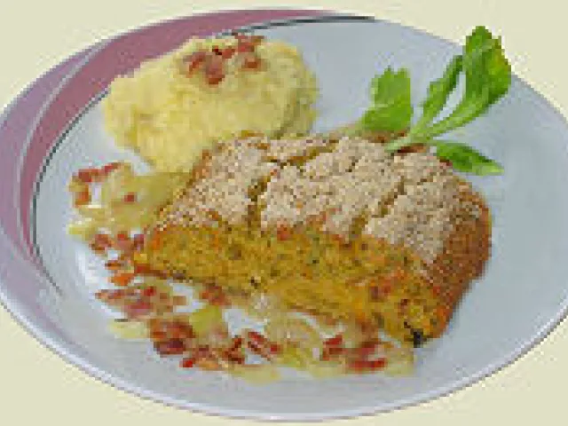 Gemüsebraten mit Zwiebelsauce