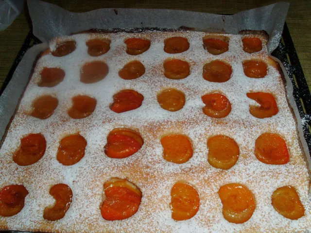 Marillenkuchen mit Topfenteig