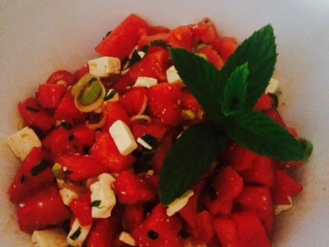 Melonen-Feta Salat
