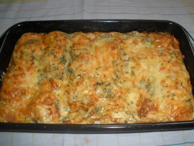 Pikant überbackene Palatschinken