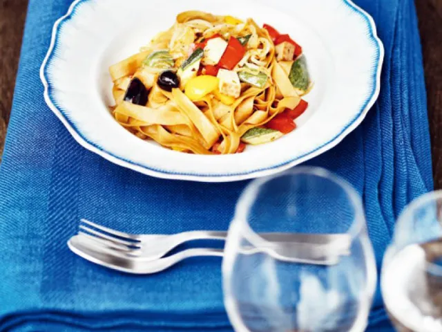 Scharfmacher Tagliatelle mit Tofu 