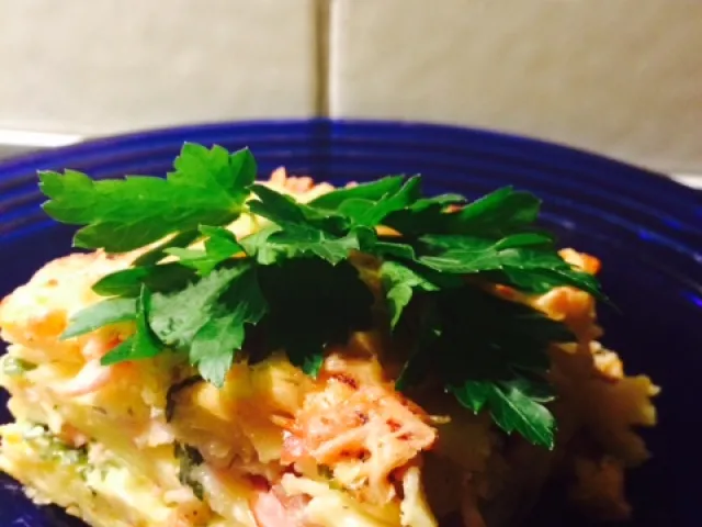 Überbackene Schinkenfleckerl nach Wiener Art