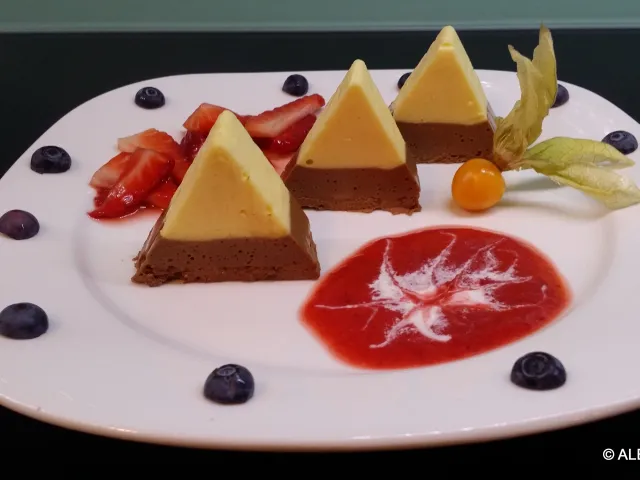 Dreierlei Schokoladen-Terrine