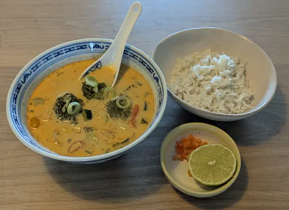Vegane Tom Kha Kai Suppe