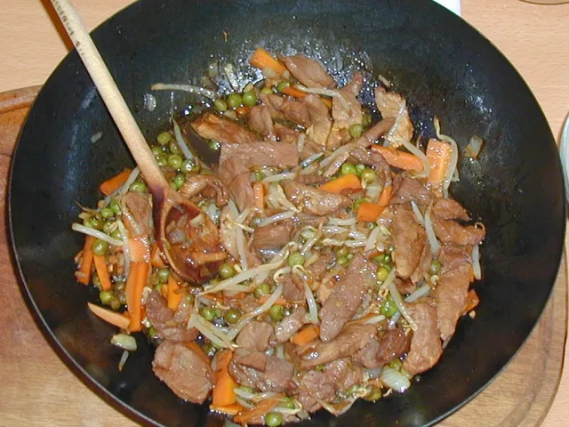 Würzige Rindfleischstreifen Hongkong